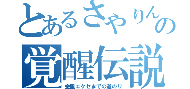 とあるさやりんの覚醒伝説（金風エクセまでの道のり）