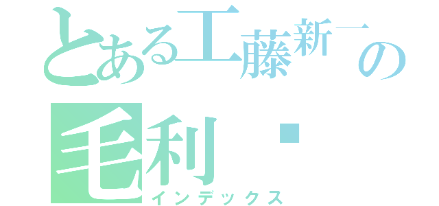 とある工藤新一の毛利兰（インデックス）