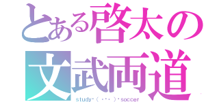 とある啓太の文武両道（ｓｔｕｄｙㄟ（ ・ө・ ）ㄏｓｏｃｃｅｒ）