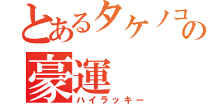 とあるタケノコの豪運（ハイラッキー）