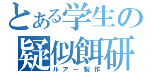 とある学生の疑似餌研究（ルアー製作）