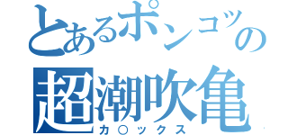 とあるポンコツの超潮吹亀（カ○ックス）