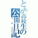 とある高校生の公開日記（ブログ）