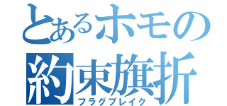 とあるホモの約束旗折（フラグブレイク）