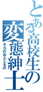 とある高校生の変態紳士（そらのおとしもの）