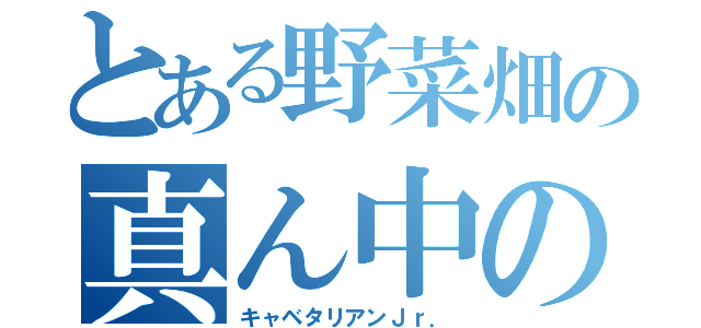 とある野菜畑の真ん中の（キャベタリアンＪｒ．）