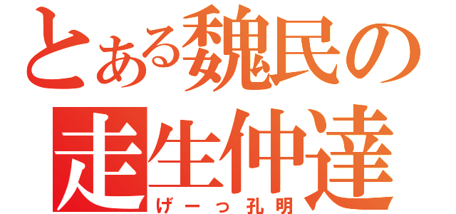 とある魏民の走生仲達（げーっ孔明）