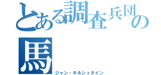 とある調査兵団の馬   面（ジャン・キルシュタイン）