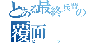 とある最終兵器の覆面（ヒラ）