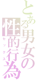 とある男女の性的行為（セックス）