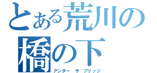 とある荒川の橋の下（アンダー ザ ブリッジ）