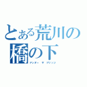 とある荒川の橋の下（アンダー ザ ブリッジ）