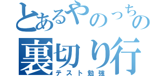 とあるやのっちの裏切り行為（テスト勉強）