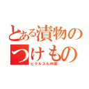 とある漬物のつけもの（ピクルスも仲間）