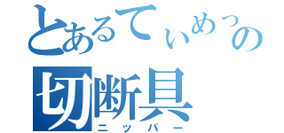 とあるてぃめっとの切断具（ニッパー）