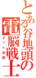 とある谷地頭の電脳戦士（ネット住民）