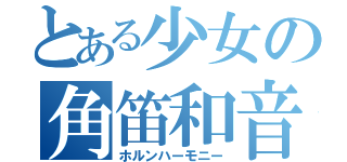 とある少女の角笛和音（ホルンハーモニー）