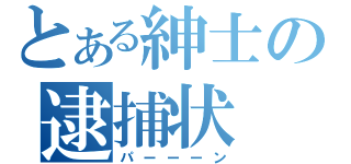 とある紳士の逮捕状（パーーーン）