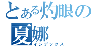 とある灼眼の夏娜（インデックス）