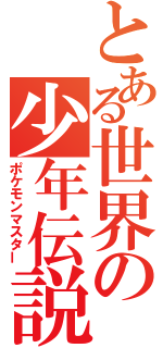 とある世界の少年伝説（ポケモンマスター）
