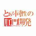 とある同性の肛門開発（アナホラレータ）