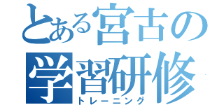 とある宮古の学習研修（トレーニング）