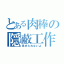 とある肉棒の隠蔽工作（見せられないよ）