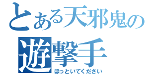 とある天邪鬼の遊撃手（ほっといてください）