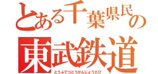 とある千葉県民の東武鉄道完乗旅（とうぶてつどうかんじょうたび）