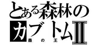 とある森林のカブトムシⅡ（森の王）