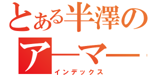 とある半澤のア―マ―フェイス（インデックス）