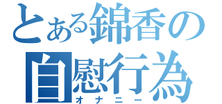 とある錦香の自慰行為（オナニー）