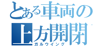 とある車両の上方開閉（ガルウイング）