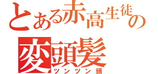 とある赤高生徒の変頭髪（ツンツン頭）