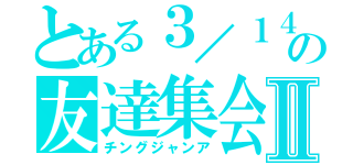 とある３／１４の友達集会Ⅱ（チングジャンア）