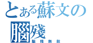 とある蘇文の腦殘（腦殘無敵）