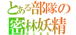 とある部隊の密林妖精（せこまる）