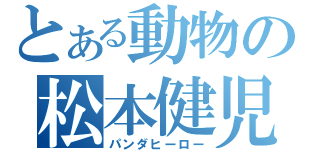 とある動物の松本健児（パンダヒーロー）