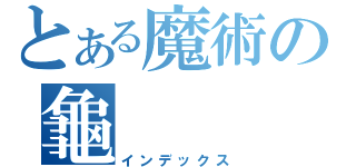 とある魔術の龜（インデックス）