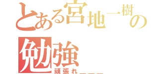 とある宮地一樹の勉強（頑張れ＿＿＿）