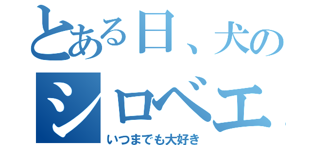 とある日、犬のシロベエ（いつまでも大好き）