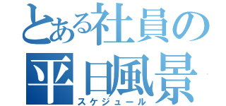 とある社員の平日風景（スケジュール）