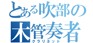 とある吹部の木管奏者（クラリネット）