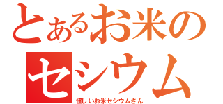 とあるお米のセシウムさん（怪しいお米セシウムさん）