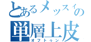 とあるメッスィの単層上皮（オフトゥン）