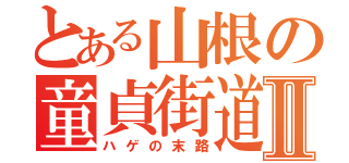 とある山根の童貞街道Ⅱ（ハゲの末路）