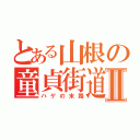 とある山根の童貞街道Ⅱ（ハゲの末路）