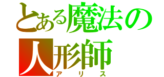 とある魔法の人形師（アリス）