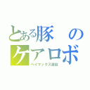 とある豚のケアロボ（ベイマックス波谷）