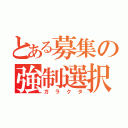 とある募集の強制選択（ガラクタ）